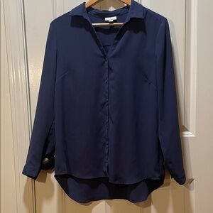 J. Jill Deep Blue Button Down Shirt